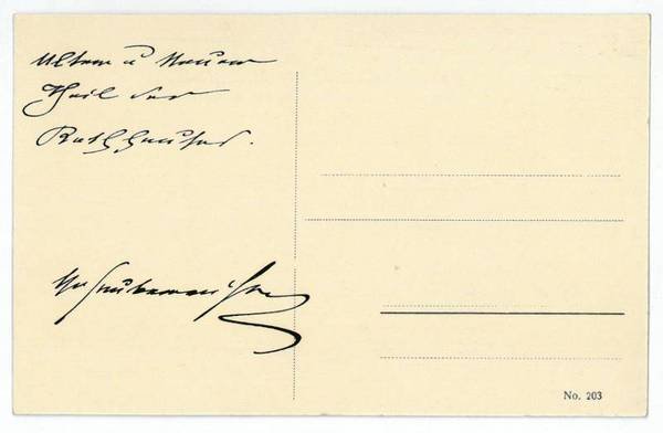 Eigenh. Bildpostkarte mit U.