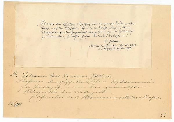 Eigenh. Albumblatt mit U.