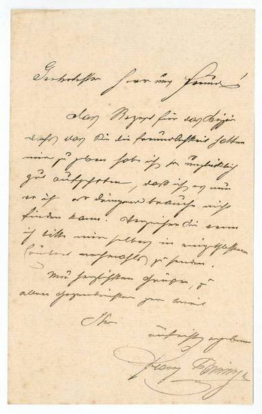 Eigenh. Brief mit U.