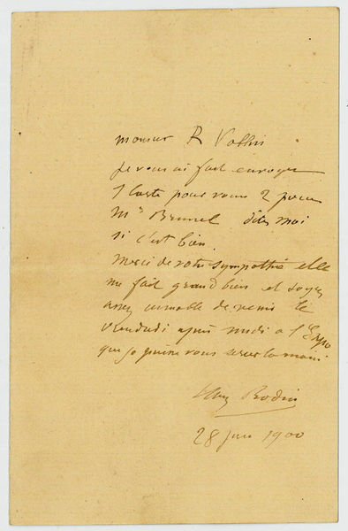 Autograph letter signed.