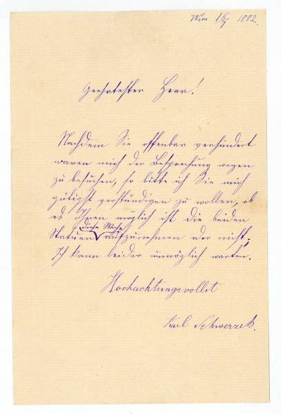 Eigenh. Brief mit U.