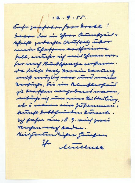 Eigenh. Brief mit U.