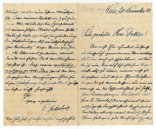 Eigenh. Brief mit U.