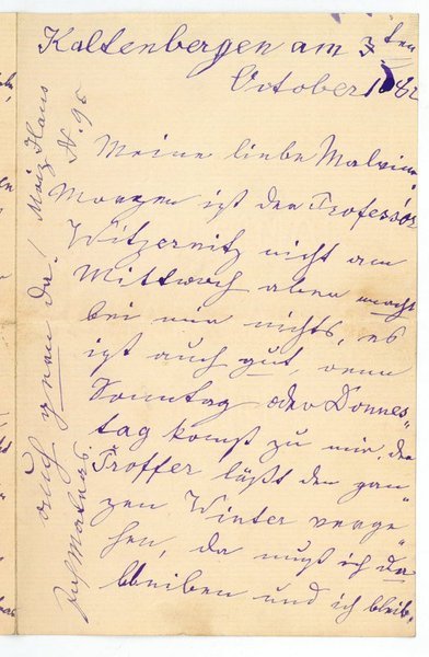 Eigenh. Brief mit U.