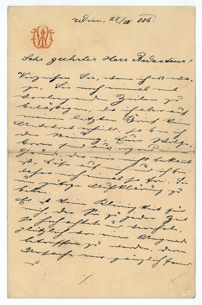 Eigenh. Brief mit U.