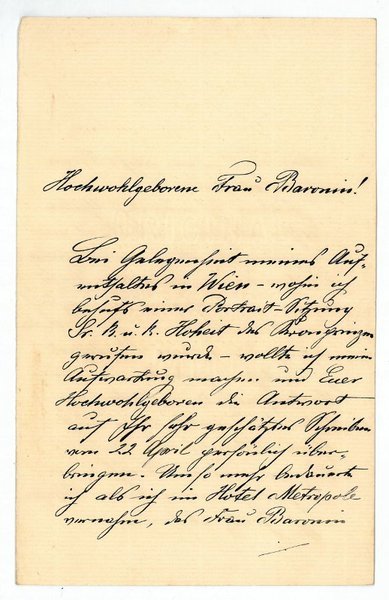 Eigenh. Brief mit U.