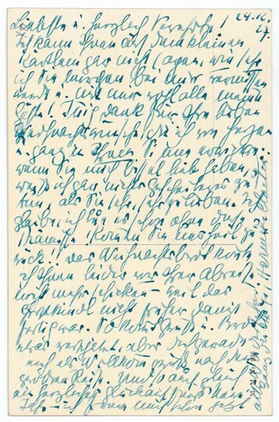 Eigenh. Postkarte mit U.