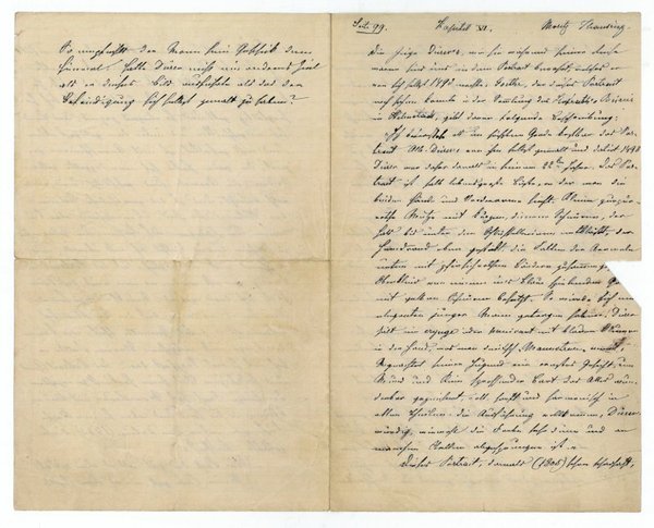 Eigenh. Schriftstück.