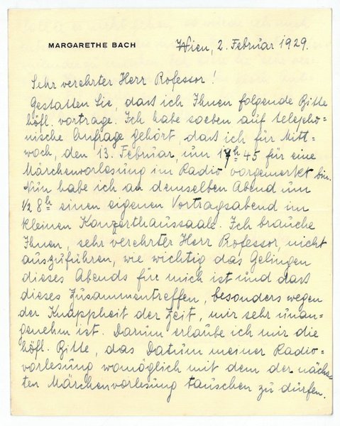 Eigenh. Brief mit U.