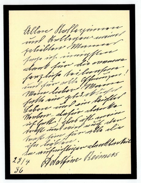 Eigenh. Brief mit U.