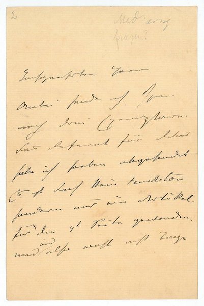 Eigenh. Brief mit U.