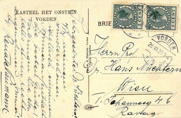 Eigenh. Bildpostkarte mit U.