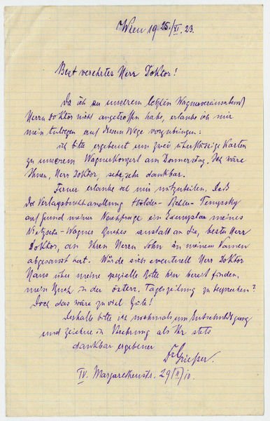 Eigenh. Brief mit U.