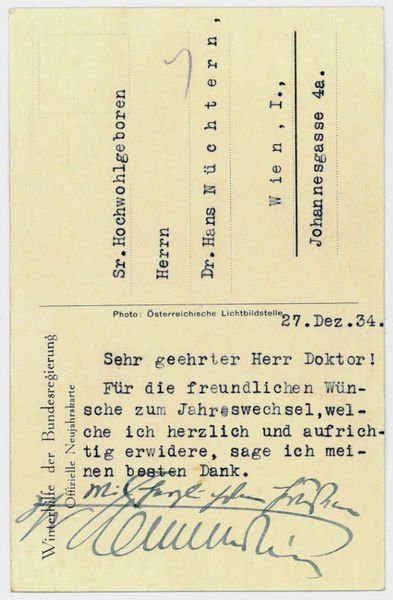 Ms. Bildpostkarte mit eigenh. U.