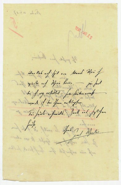 Eigenh. Brief mit U.
