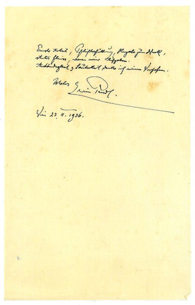 Eigenh. Albumblatt mit U.