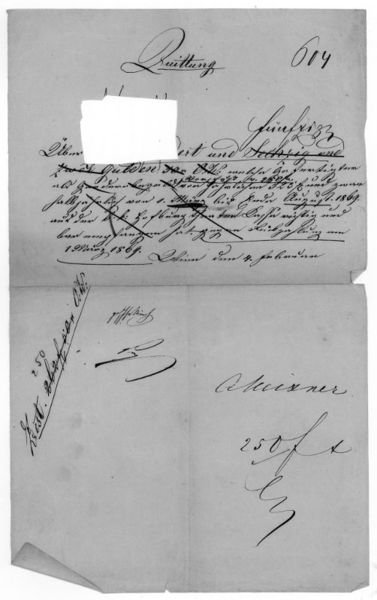 Quittung mit eigenh. U.