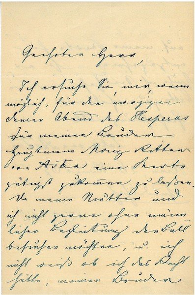 Eigenh. Brief mit U.