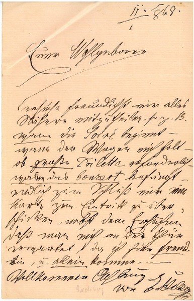 Eigenh. Brief mit U.