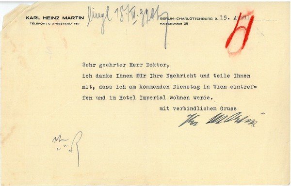 Ms. Brief mit eigenh. U.