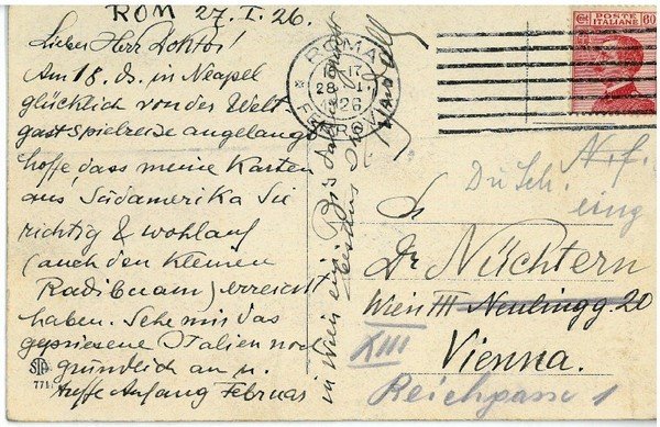 Eigenh. Postkarte mit U.