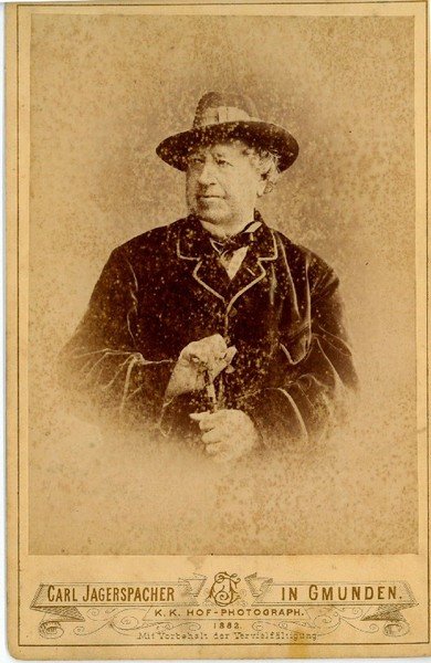 Kabinettphotographie mit eigenh. Widmung und U.