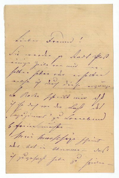 3 eigenh. Briefe mit U.