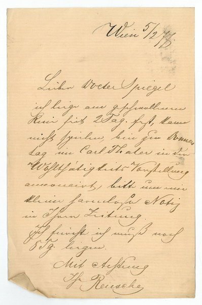 Eigenh. Brief mit U.