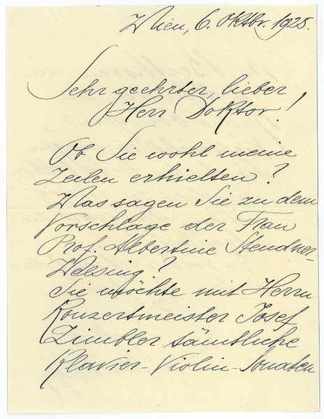 Eigenh. Brief mit U.