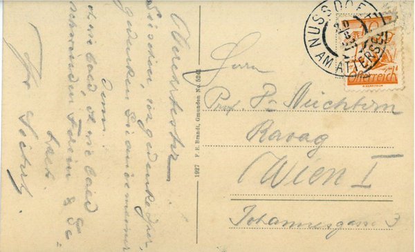 Eigenh. Brief mit U. und eh. Bildpostkarte mit U.