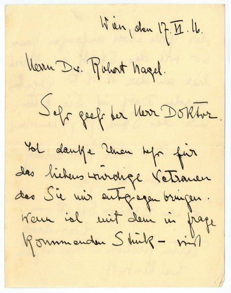 2 eigenh. Briefe mit U.