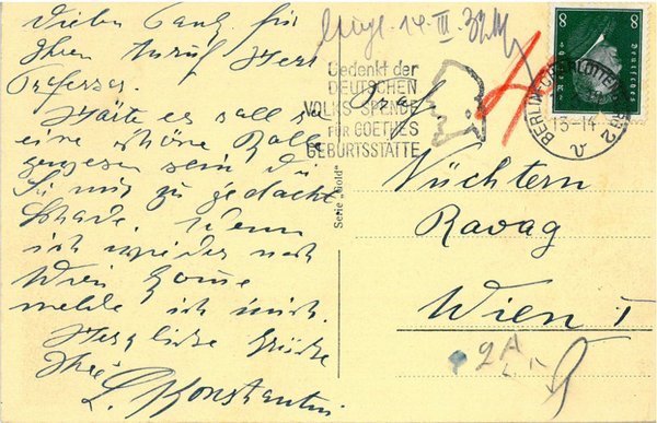 Eigenh. Bildpostkarte mit U.