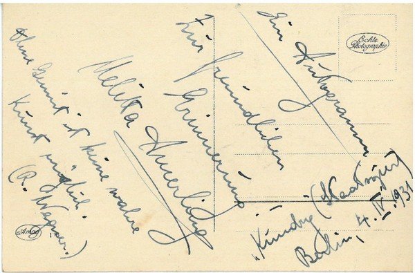 Eigenh. Widmung mit U.