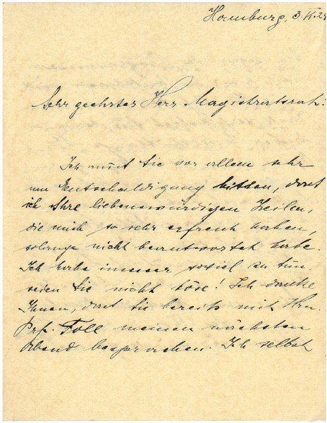 Eigenh. Brief mit U.