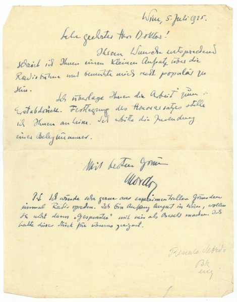 Eigenh. Brief mit U.