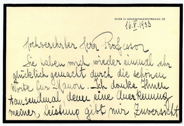 Eigenh. Brief mit U.