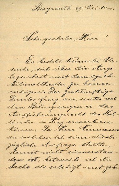 Eigenh. Brief mit U.