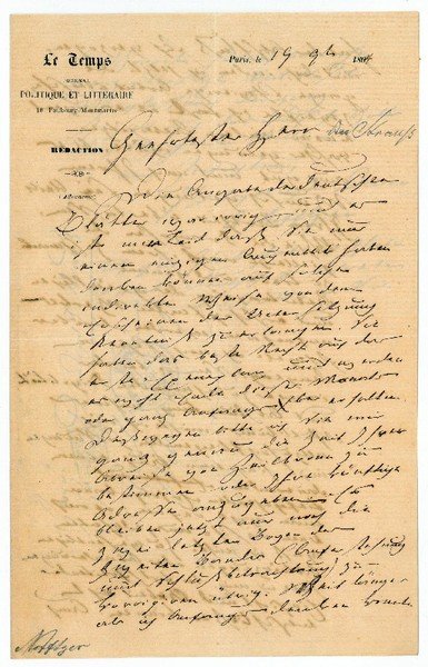 Eigenh. Brief mit U.