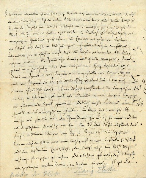 Eigenh. Manuskript (Fragment) mit U.