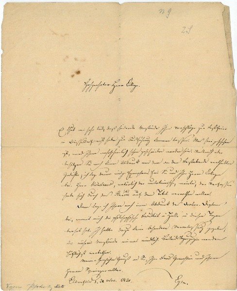 Eigenh. Brief mit U.