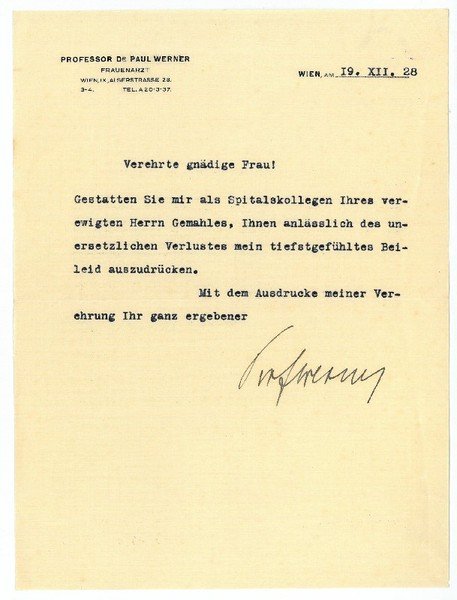 Ms. Brief mit eigenh. U.