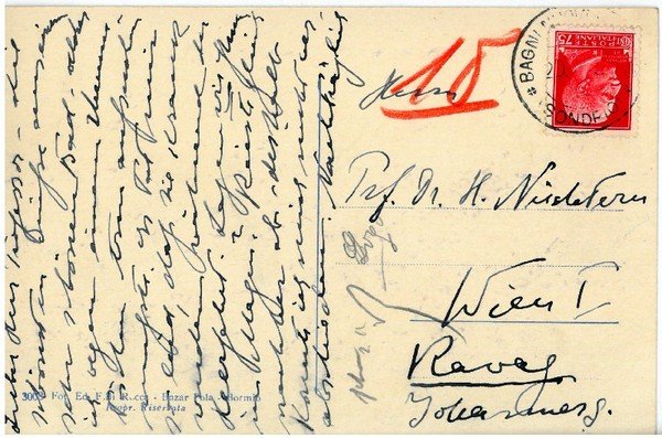 2 eigenh. Postkarten mit U.