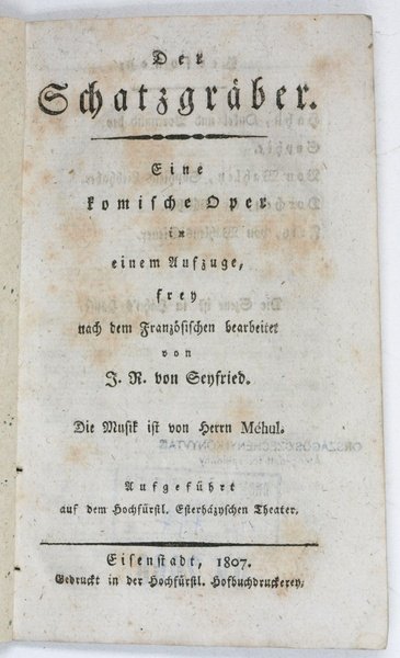 Der Schatzgr ber. Eine komische Oper in einem Aufzuge, frey …