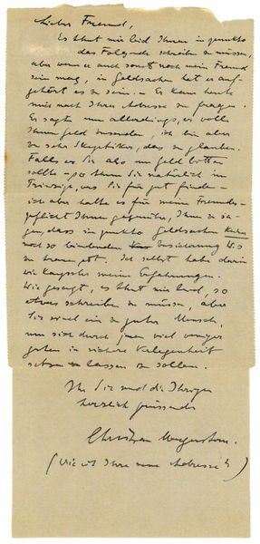 Eigenh. Brief mit U.
