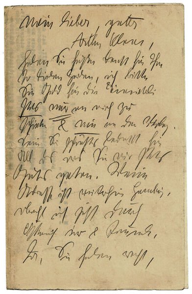 Eigenh. Brief mit Paraphe ("H").