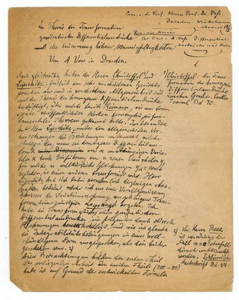 Eigenh. Manuskript mit Namenszug im Titel.