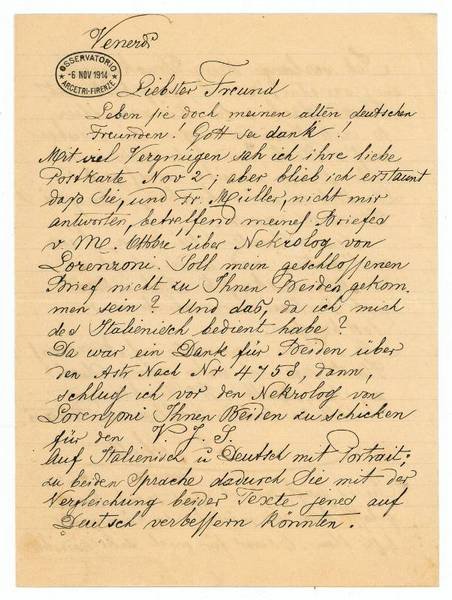 Eigenh. Brief mit U.