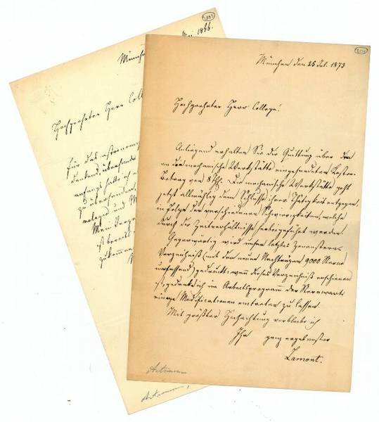 2 eigenh. Briefe mit U.