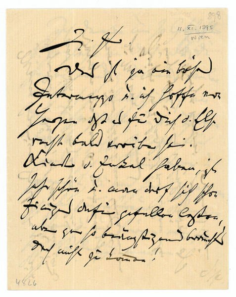 Autograph letter signed ("J. Br.).
