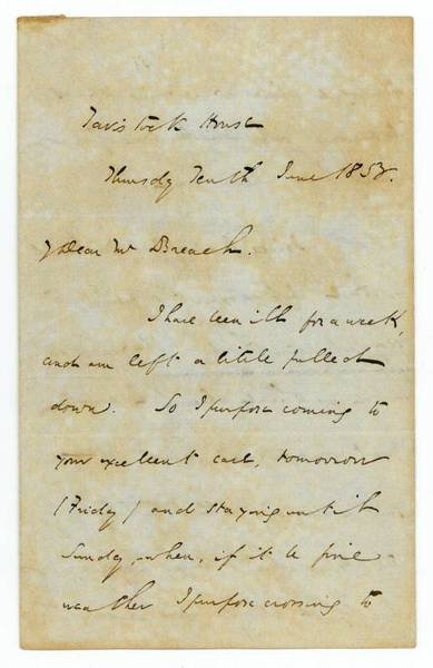 Autograph letter signed ("Charles Dickens").